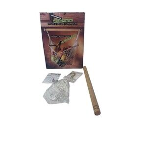 Macrame Hanging Fruit Basket for Produce, Under Cabinet Storage Vintage Prodyne